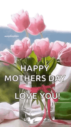 Happy Mothers Day Funny Pink Flower GIF