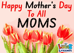 Happy Mothers Day Funny Tulips Flowers GIF