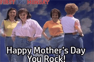 Happy Mothers Day Greeting Card With Dancing Women GIF