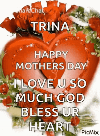Happy Mothers Day Heart I Love You GIF