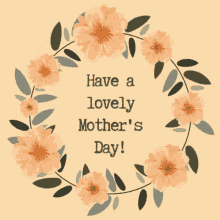 Happy Mothers Day Niece Circling Flowers Animation GIF