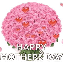 Happy Mothers Day Pink Roses Bouquet