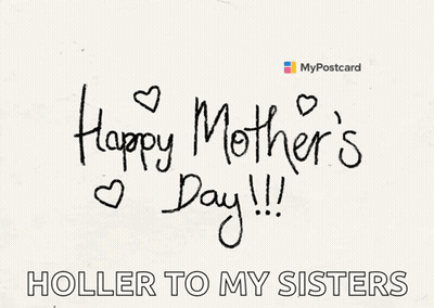 Happy Mothers Day Postcard With Hearts GIF