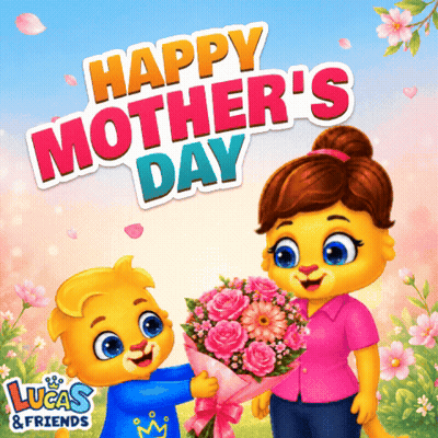 Happy Mothers Day Poster With Lucas And Friends GIF