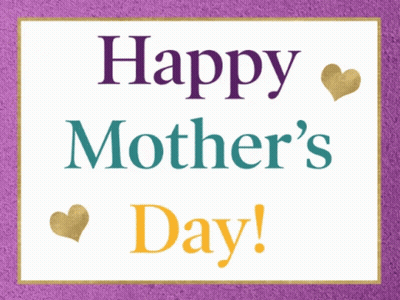 Happy Mothers Day Sign With Hearts GIF