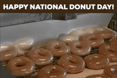Happy National Donuts Day GIF