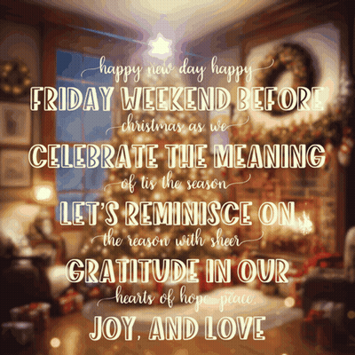 Happy New Day Happy Friday Weekend Before Christmas GIF
