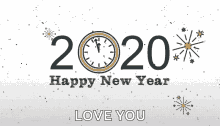 Happy New Year 2020 Countdown Clock Love You GIF
