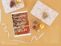 Happy New Year 2021 Aesthetic Greeting Cards GIF