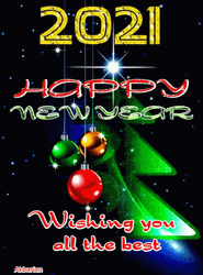 Happy New Year 2021 Christmas Wish Greeting GIF