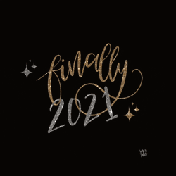 Happy New Year 2021 Finally Animated Text Sparkle GIF