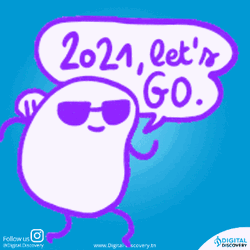 Happy New Year 2021 Let's Go Excited Animation GIF