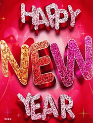 Happy New Year 2021 Sparkling Flash Greeting GIF