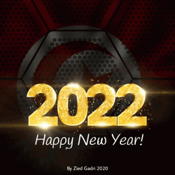 Happy New Year 2022 Arab Text GIF