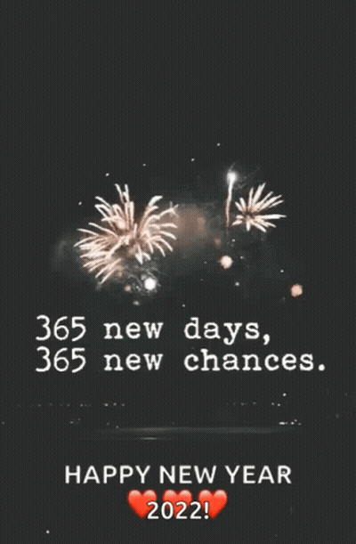 Happy New Year 2022 Card With Fireworks GIF