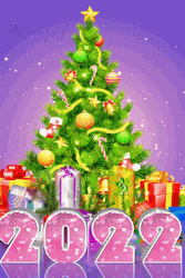 Happy New Year 2022 Christmas Tree