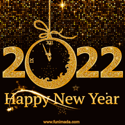 Happy New Year 2022 Clock Hanging Ball
