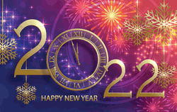 Happy New Year 2022 Clock