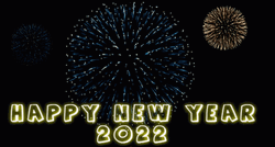 Happy New Year 2022 Text GIF