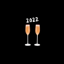 Happy New Year 2022 Tossing Glass