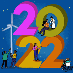 Happy New Year 2022 Visual Animation