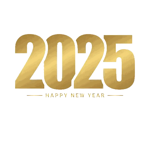 Happy New Year 2025 Fireworks Poster Sticker