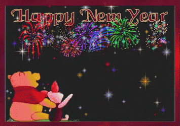 Happy New Year Animated Winnie The Pooh GIF