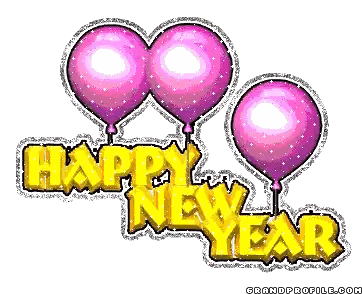 Happy New Year Balloons Sticker