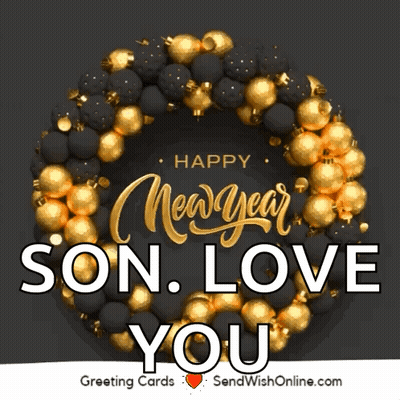 Happy New Year Card For Son Loves You GIF