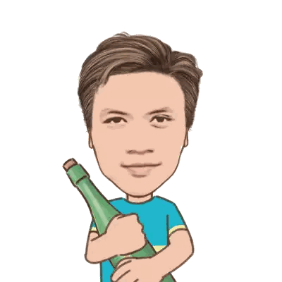 Happy New Year Card With Man Peeking Sticker