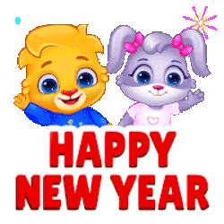 Happy New Year Celebration Sticker GIF