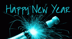 Happy New Year Champagne Toast GIF