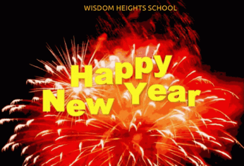 Happy New Year Fireworks Display GIF