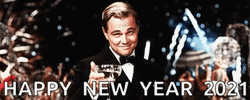 Happy New Year Funny Actor Leonardo DiCaprio GIF