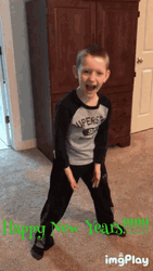 Happy New Year Funny Boy Screaming And Dance GIF
