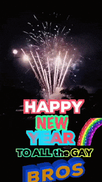 Happy New Year Gay Bros Poster GIF