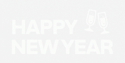 Happy New Year Greeting Card With Cartoon Heart Face GIF