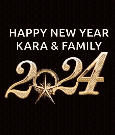 Happy New Year Kara And Family With Fireworks GIF