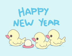 Happy New Year Little Ducks GIF