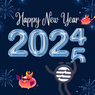 Happy New Year Monster Card Fireworks GIF