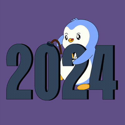 Happy New Year Penguin 2025 GIF