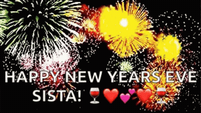 Happy New Year's Eve Fireworks Love You GIF