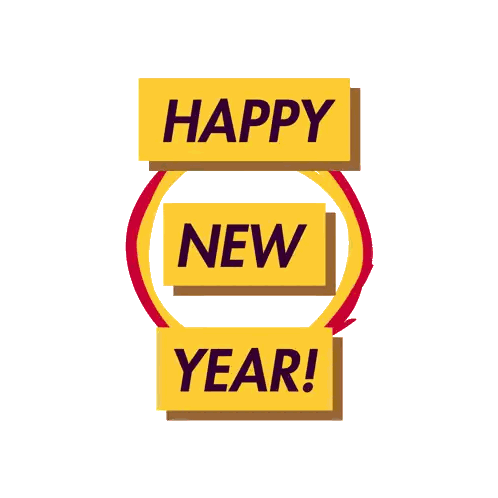 Happy New Year Sign Sticker