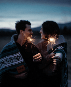 Happy New Year Sparklers GIF