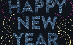 Happy New Year Sparkly Graphics GIF