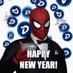 Happy New Year Spiderman GIF