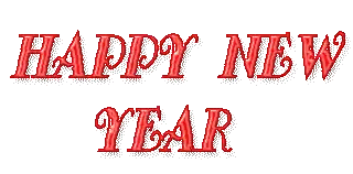 Happy New Year Text In Red And Blue Sticker