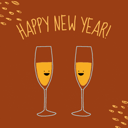 Happy New Year Toast GIF