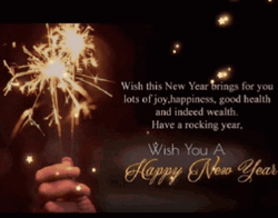 Happy New Year Wishes A Rocking Year GIF