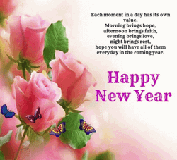 Happy New Year Wishes Each Moment In The Day Has Its Own Value GIF